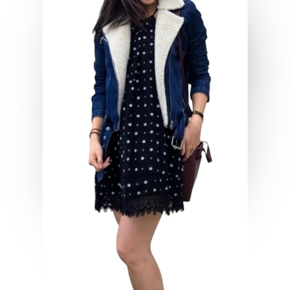 Old Navy black N white Tie shoulder swing dress Size S - Picture 11 of 13